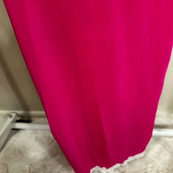 Honeydew Intimates Fuchsia Chemise with White Lace - Picture 4 of 7